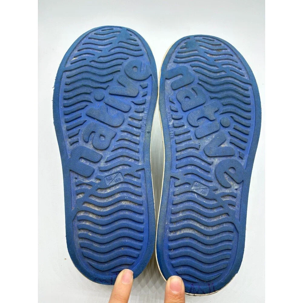 Native Jefferson Shoes Blue White Men's 6 Women's 8 Slip On Water Sneakers